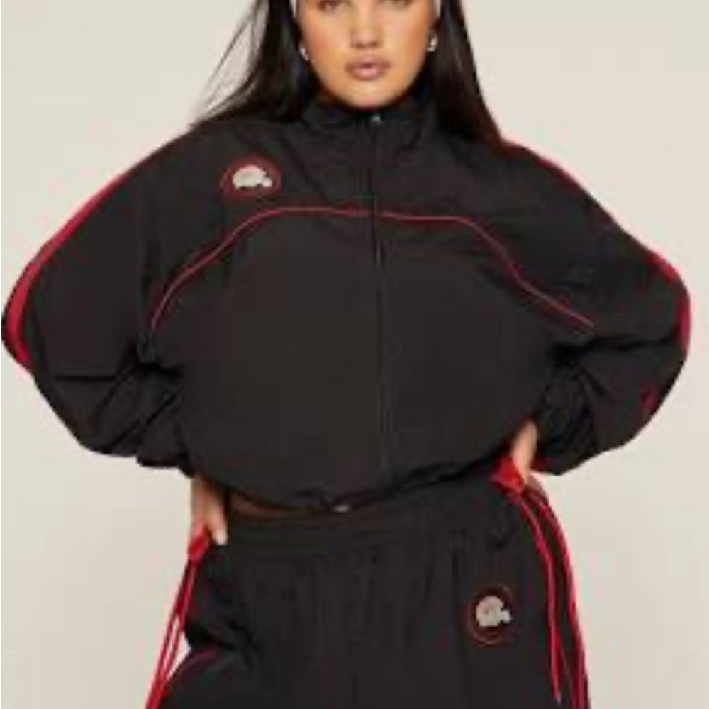San Francisco 49ers crop windbreaker